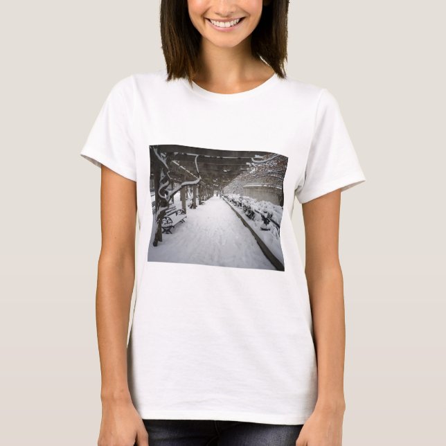 Camiseta Pérgola en invierno, Central Park, NYC de las (Anverso)