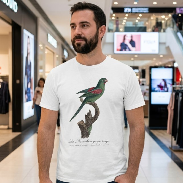 Camiseta Perico Catrín, Brotogeris jugularis (Orange-Chinned Parakeet, Brotogeris jugularis. Men Basic White T-Shirt)