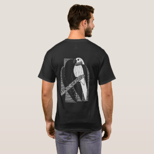 Camiseta Perico Minimalista de Espalda Arte Animal Abstract