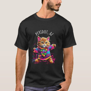 Camiseta Peridot Arizona Danzando un gato colorido lindo Ki
