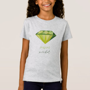 Camiseta Peridoto, piedra de nacimiento de agosto