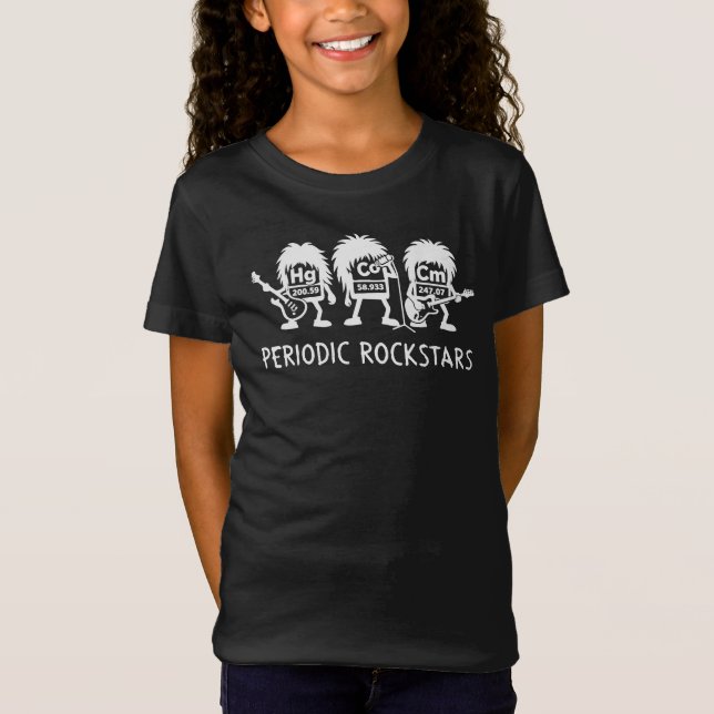 Camiseta Periodic Rockstars Chemistry Humor (Anverso)