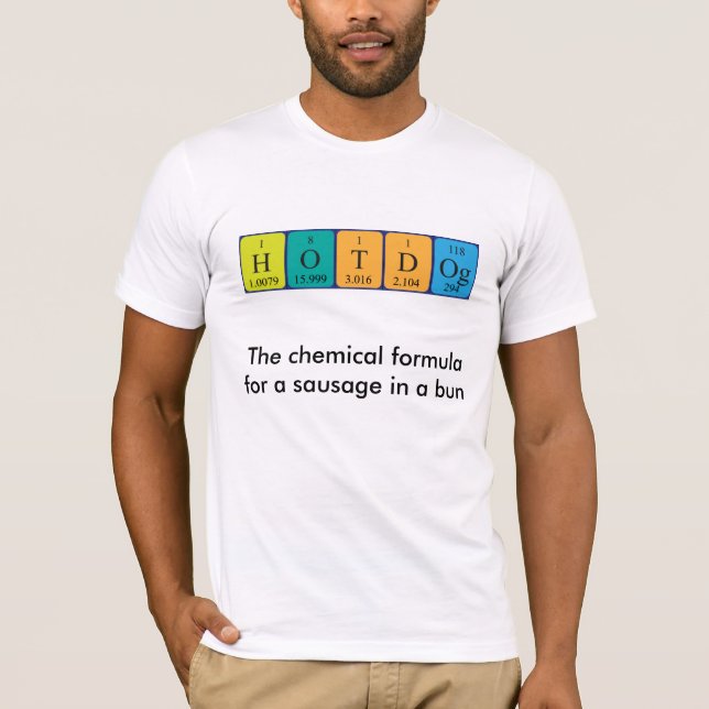 Camiseta periódica de alimentos de mesa M1A (Anverso)