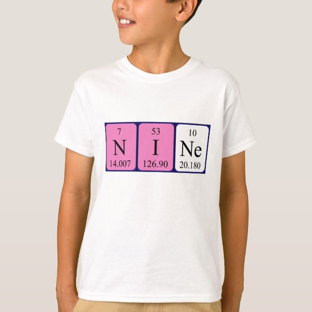 Camiseta periódica de nombre de tabla (Anverso)