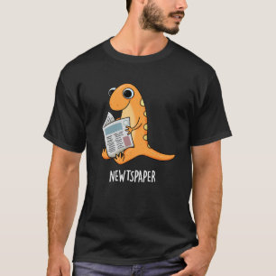 Camiseta Periódico de noticias divertidas Pun Dark BG