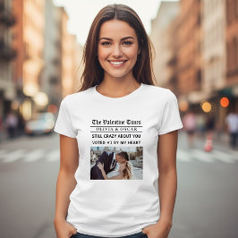Camiseta Periódico de San Valentín Personalizado