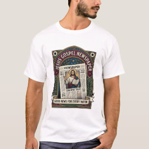 Camiseta Periódico del Evangelio de Jesús Periódico Cristia