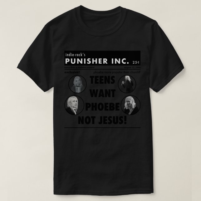 Camiseta periódico phoebe bridgers (Diseño del anverso)