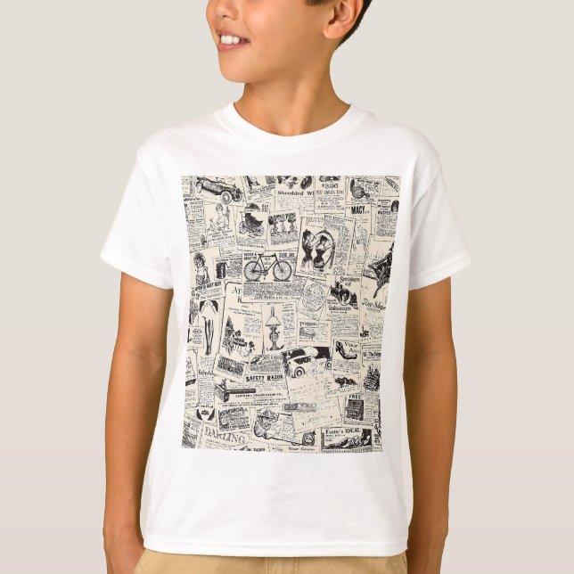 Camiseta Periódico Vintage (Anverso)