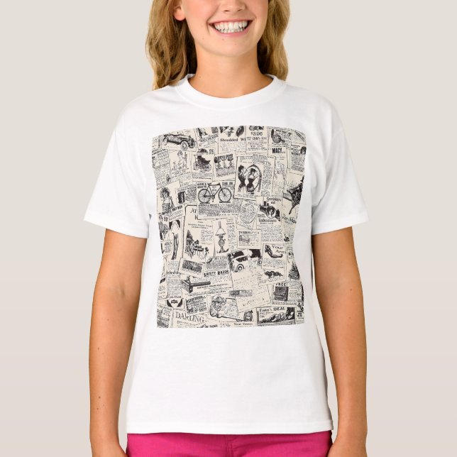 Camiseta Periódico Vintage (Anverso)