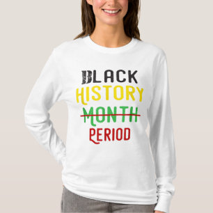 Camiseta Periodo de historia negra Orgullo negro Mono de hi