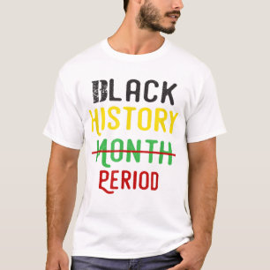 Camiseta Periodo de historia negra Orgullo negro Mono de hi