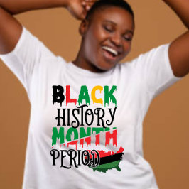 Camiseta Periodo del mes del historial negro
