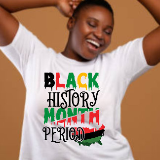 Camiseta Periodo del mes del historial negro