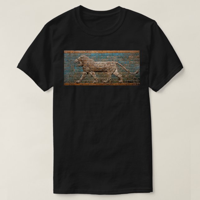 Camiseta Periodo NeoBabilónico del arte de los leones en la (Diseño del anverso)