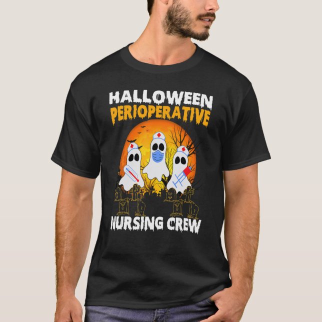 Camiseta Perioperative Nurse Pre op Nursing Halloween Crew  (Anverso)