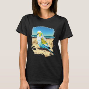 Camiseta Periquito común loro pájaro Océano Playa Verano