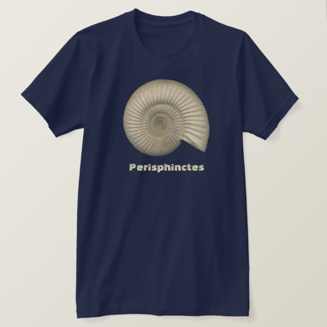 Camiseta Perisphinctes ammonita (Anverso del diseño)