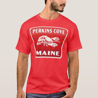 Camiseta Perkins Cove Maine Retro Badge Red