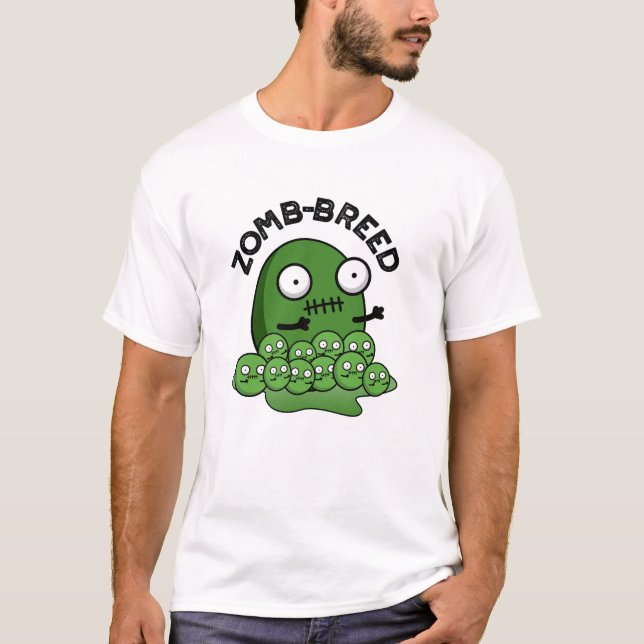 Camiseta Perla de la raza Zom Funny Halloween Zombie (Anverso)