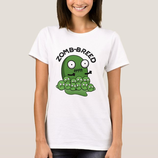 Camiseta Perla de la raza Zom Funny Halloween Zombie (Anverso)