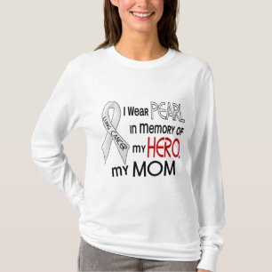 Camiseta Perla en memoria de mi cáncer de pulmón de la ma