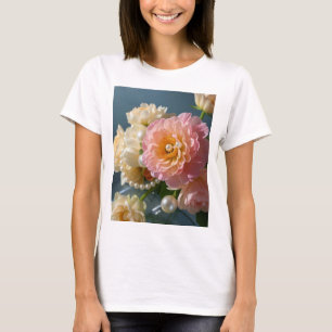 Camiseta Perlas con flores rosas