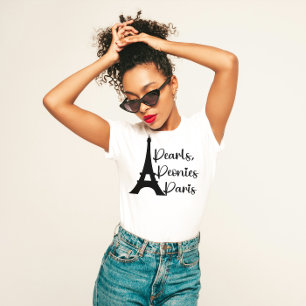 Camiseta "Perlas, pueblos, París" Elegante