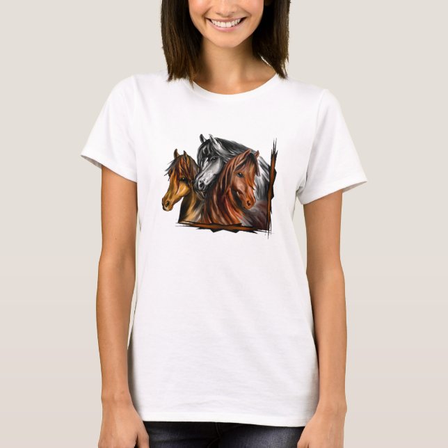 Camiseta PerliImpresiones3Horsesz (Anverso)