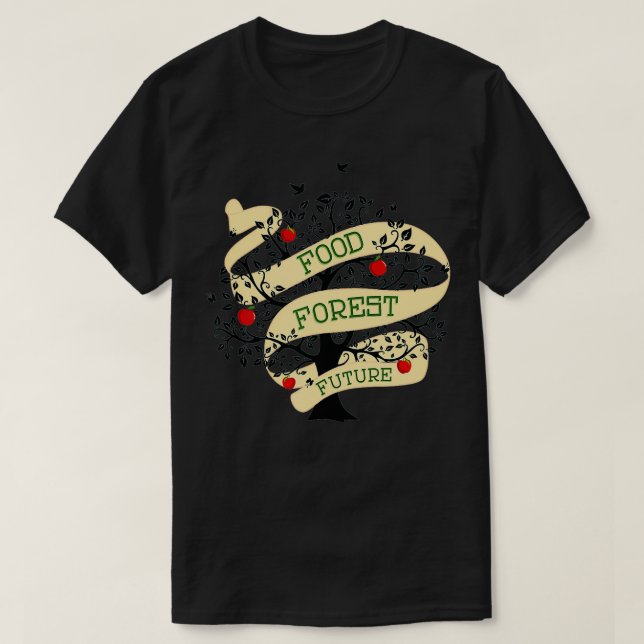 Camiseta Permacultura Alimentos Selva Orchard Gardener (Diseño del anverso)