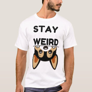 Camiseta Permanece Divertido Perro De Dibujos Animados Bost