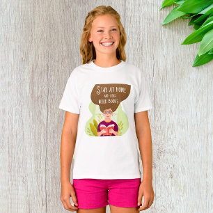 Camiseta Permanece en Casa Lee Más Libros Amante de los Lib