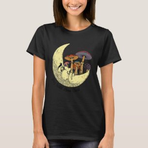 Camiseta Permanece Salvaje Flor Niño Luna Creciente Hippie