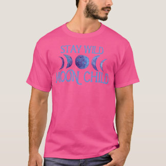 Camiseta Permanece Salvaje Niño Luna Arte Luna Fases Lunare