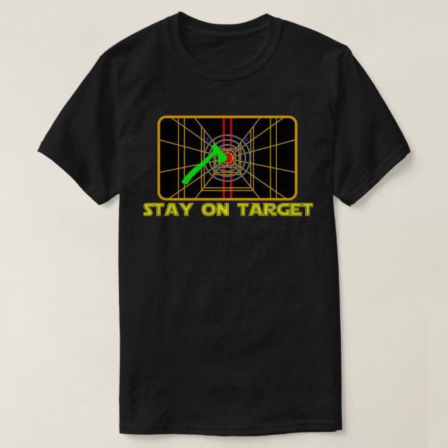 Camiseta Permanecer al objetivo (Diseño del anverso)