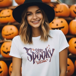 Camiseta Permanecer Brujas Espeluznantes Halloween Divertid