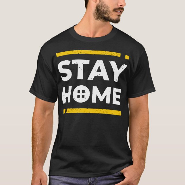 Camiseta Permanecer en casa (2) (Anverso)
