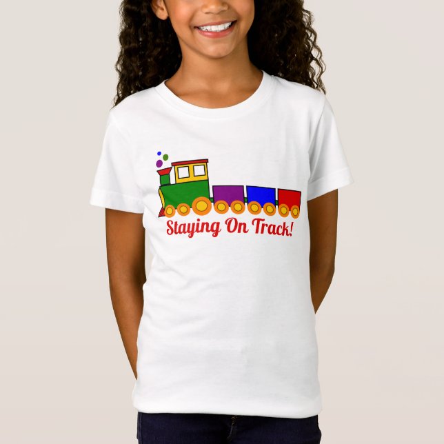 Camiseta Permanecer en la pista - Locomotora de coches de c (Anverso)