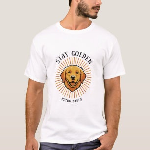Camiseta Permanecer Estilo Vintage Amarillo Dorado Sol Expl