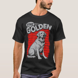 Camiseta Permanecer perro retriever dorado