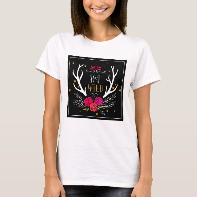 Camiseta Permanecer salvaje (Anverso)