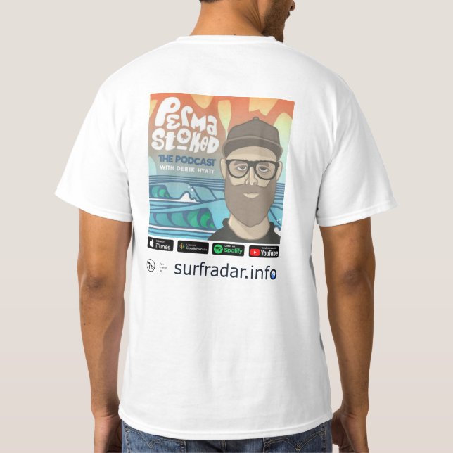 Camiseta Permastful + surfradar.info masculino (Reverso)