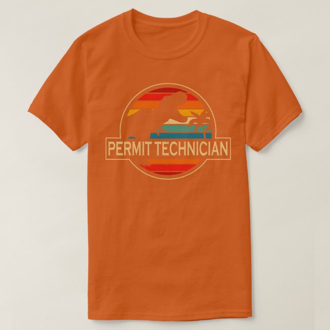 Camiseta Permiso de dinosaurio técnico (Diseño del anverso)