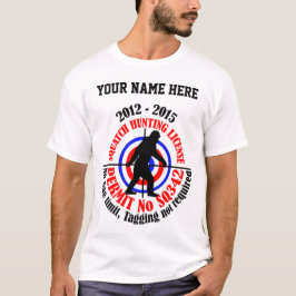 Camiseta permiso de la caza del squatch