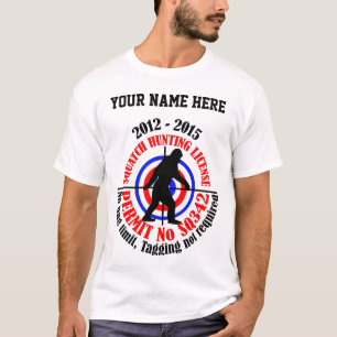 Camiseta permiso de la caza del squatch
