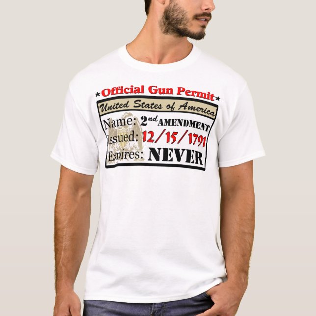Camiseta ¡Permiso oficial del arma! (Anverso)