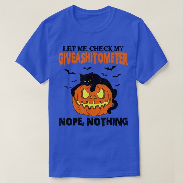 Camiseta Permítanme Comprobar Mi Giveashitómetro No Nada Ne (Diseño del anverso)