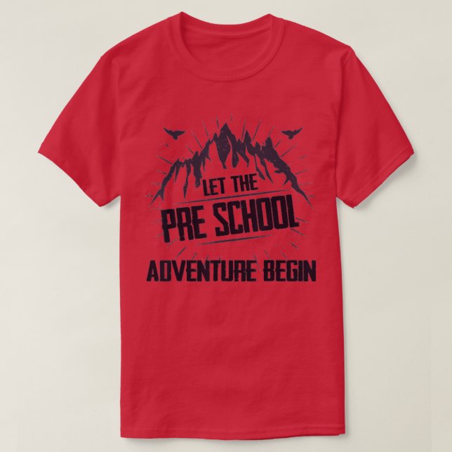 Camiseta Permitir Que La Aventura Pre-Escolar De PreK Comie (Diseño del anverso)
