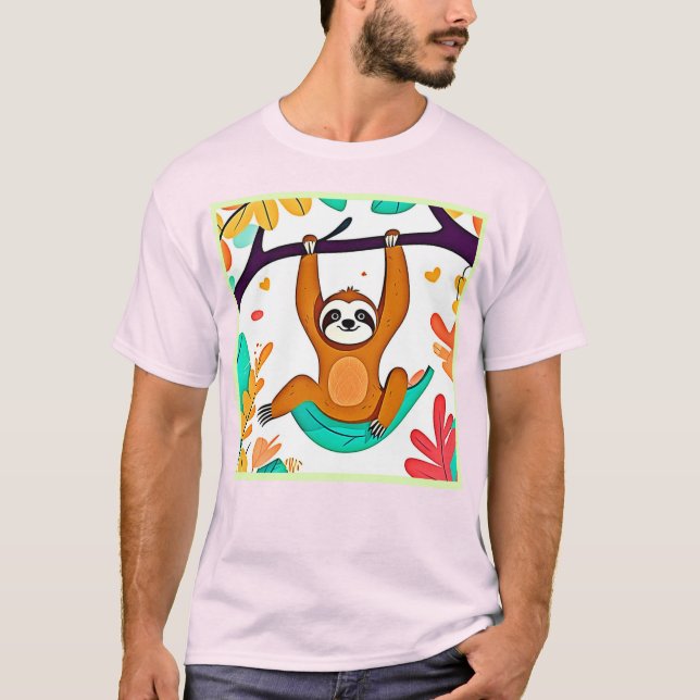 Camiseta Permuta juguetona colgando de un árbol (Anverso)