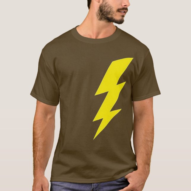 Camiseta perno amarillo fresco de diseño de perno de centel (Anverso)